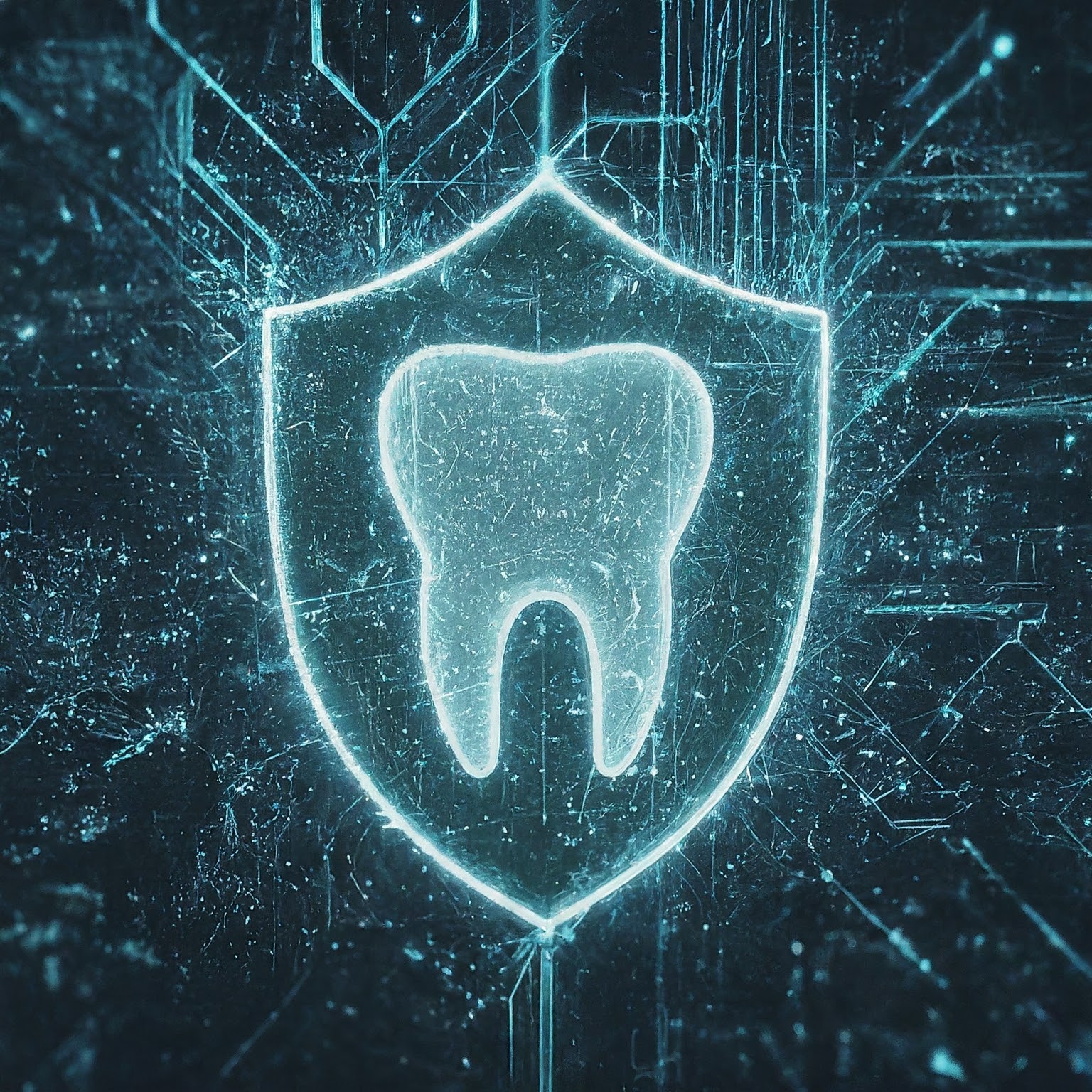Clinical computer screen showing successful automated data backup and enterprise-grade security status.